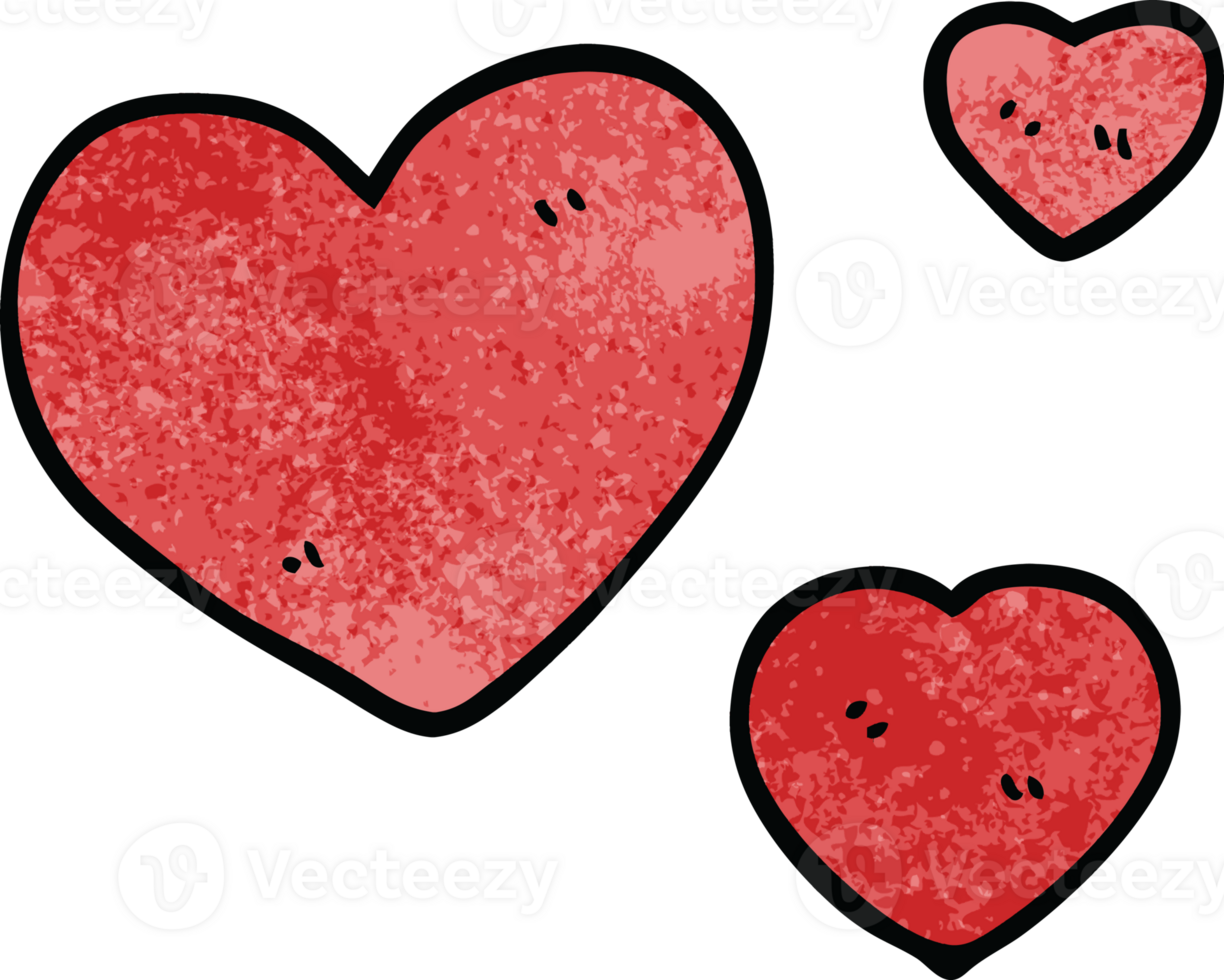 cartoon doodle love hearts png