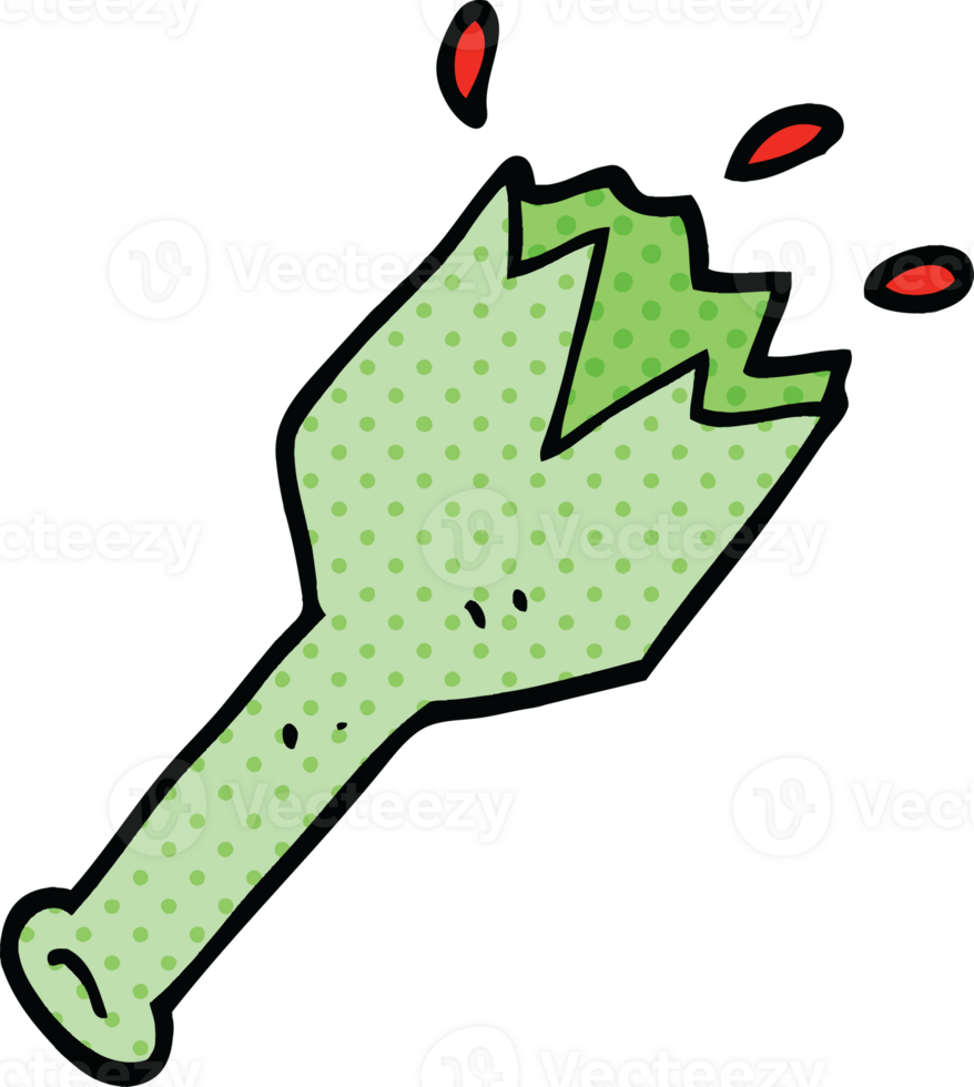 comic book style cartoon smashed glass bottle png