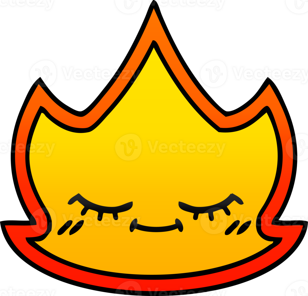 gradient shaded cartoon fire flame png