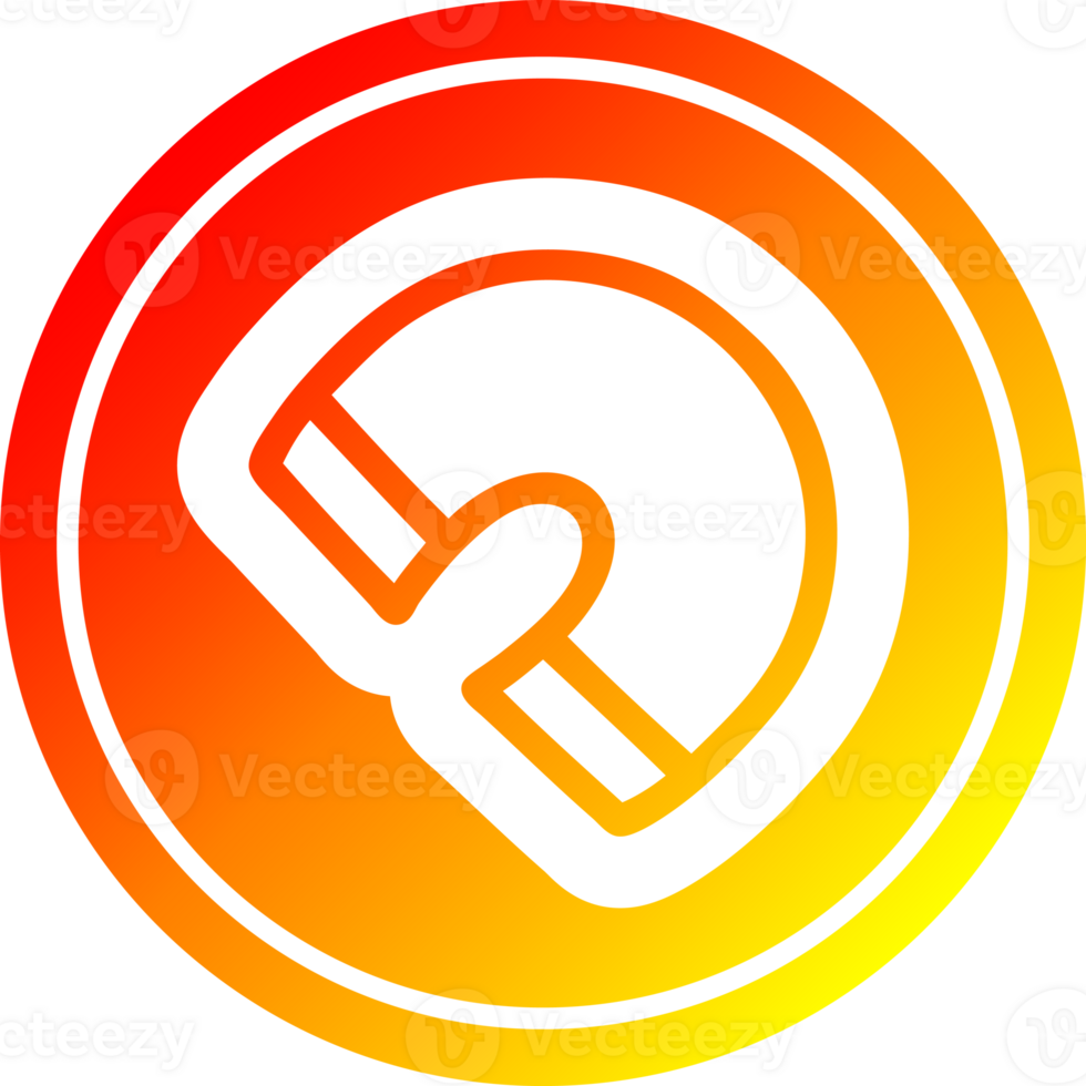 traditional magnet circular in hot gradient spectrum png