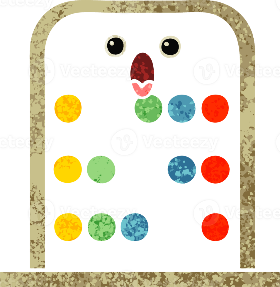 retro illustration style cartoon abacus png