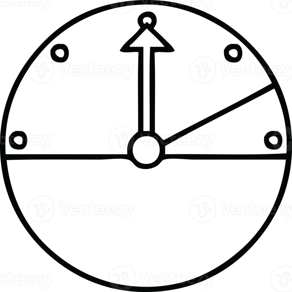 line drawing cartoon speedometer png
