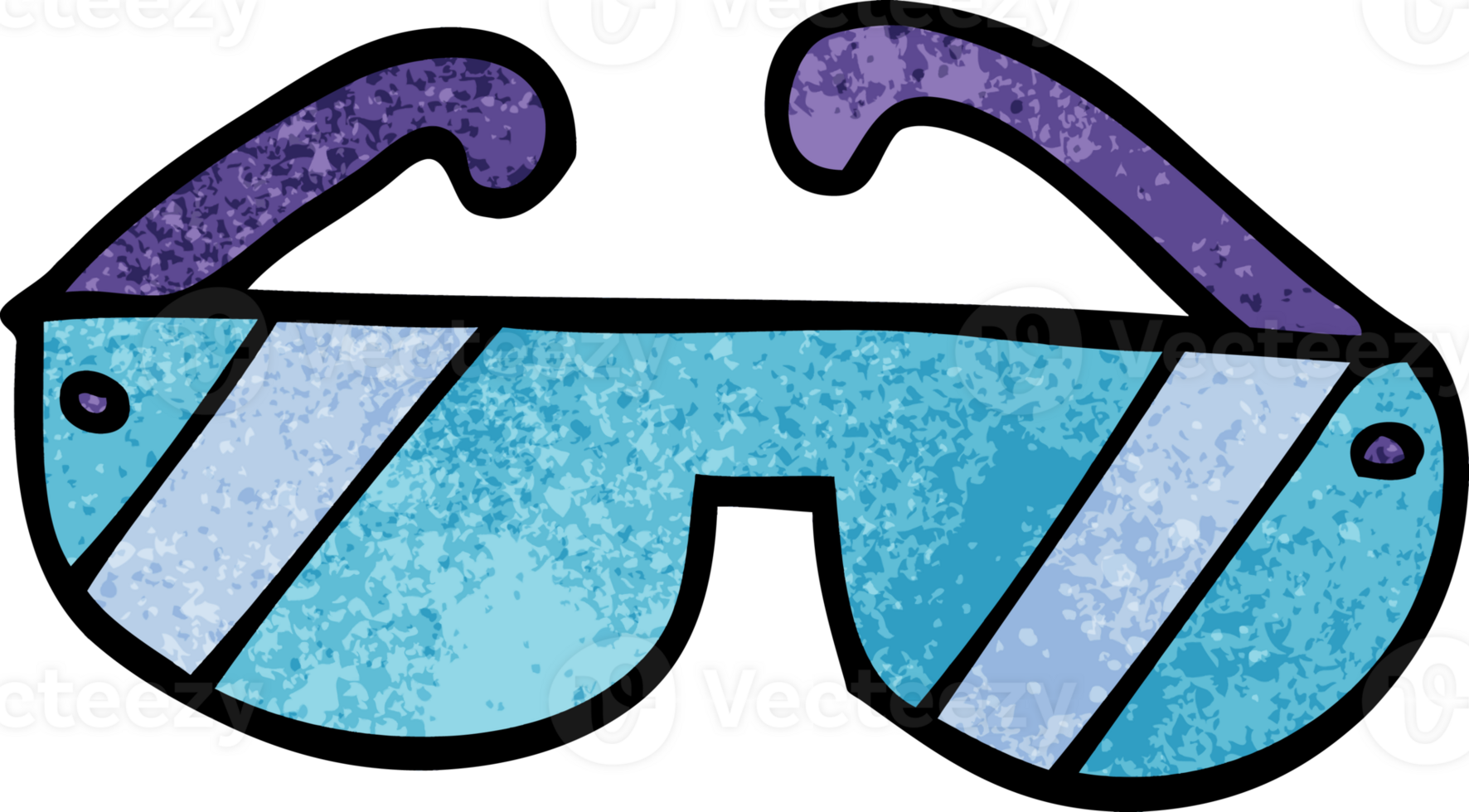 cartoon doodle safety glasses png