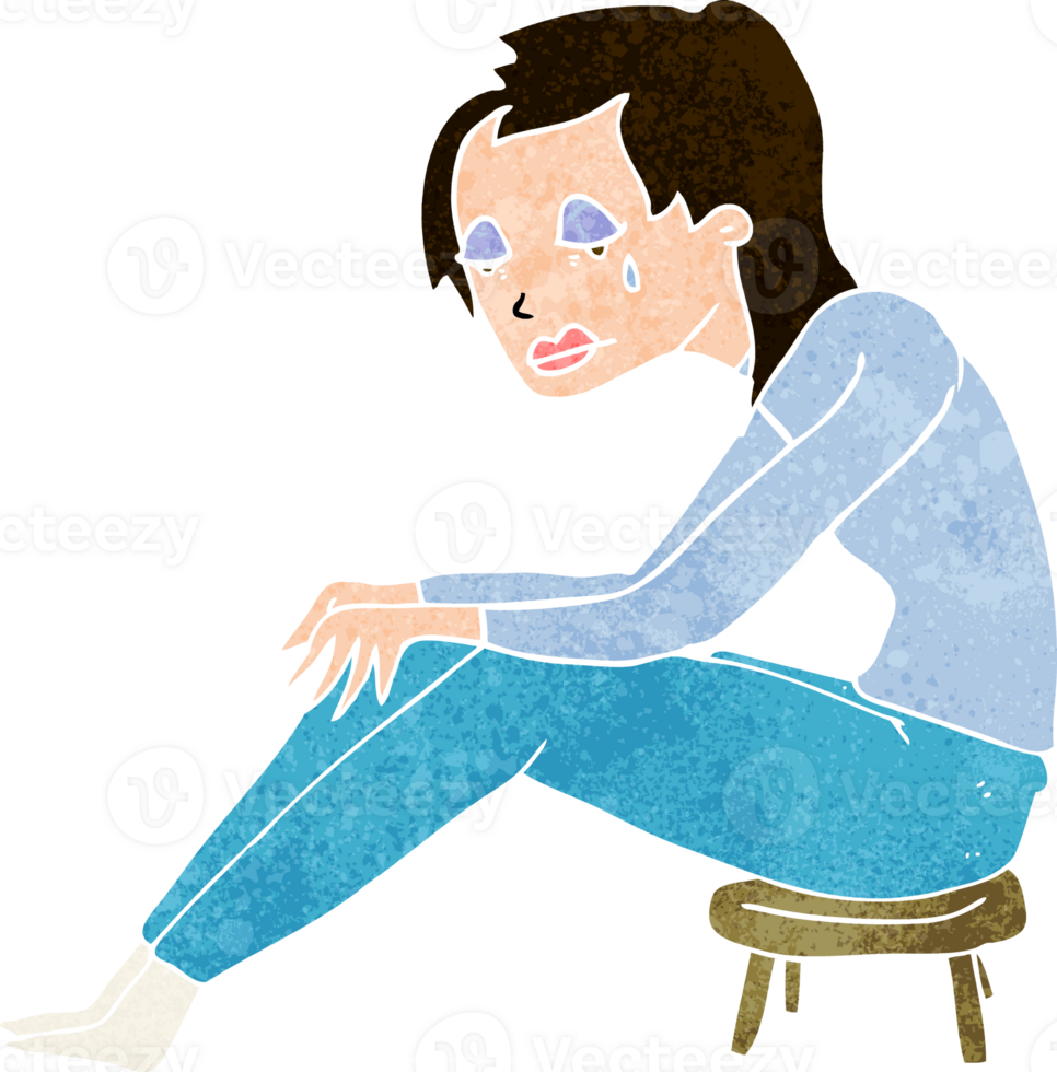 cartoon crying woman png