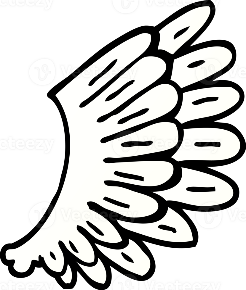 cartoon doodle angel wings png