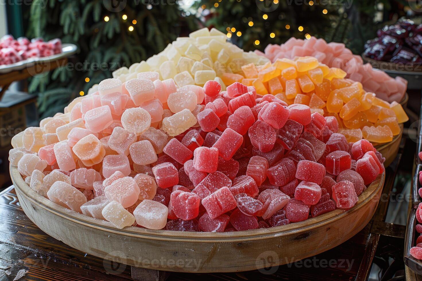 Candies product with basket professional advertising food photography photo