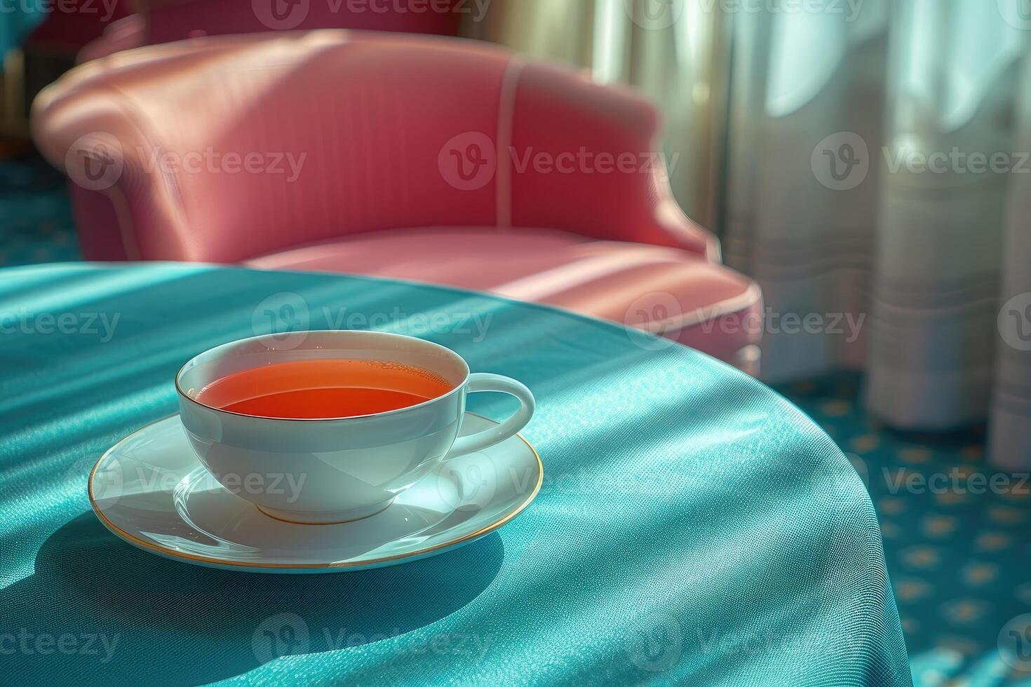 morning hot cup of coffee in the cafe table professional advertising food photography photo