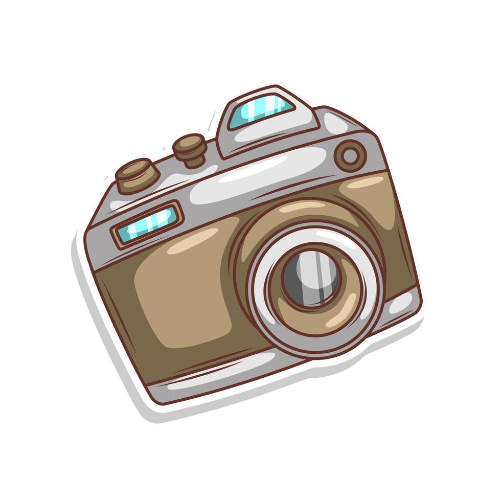 retro film cartoon camera illustration vector