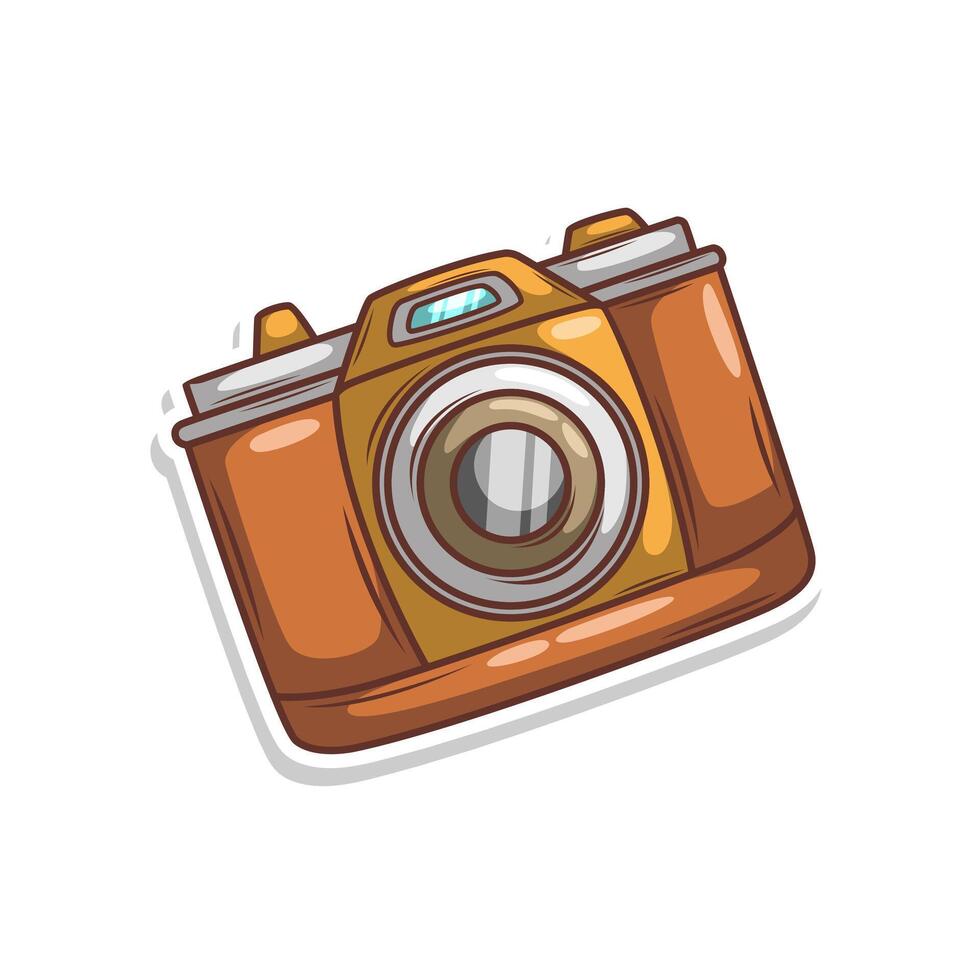 retro film cartoon camera illustration vector