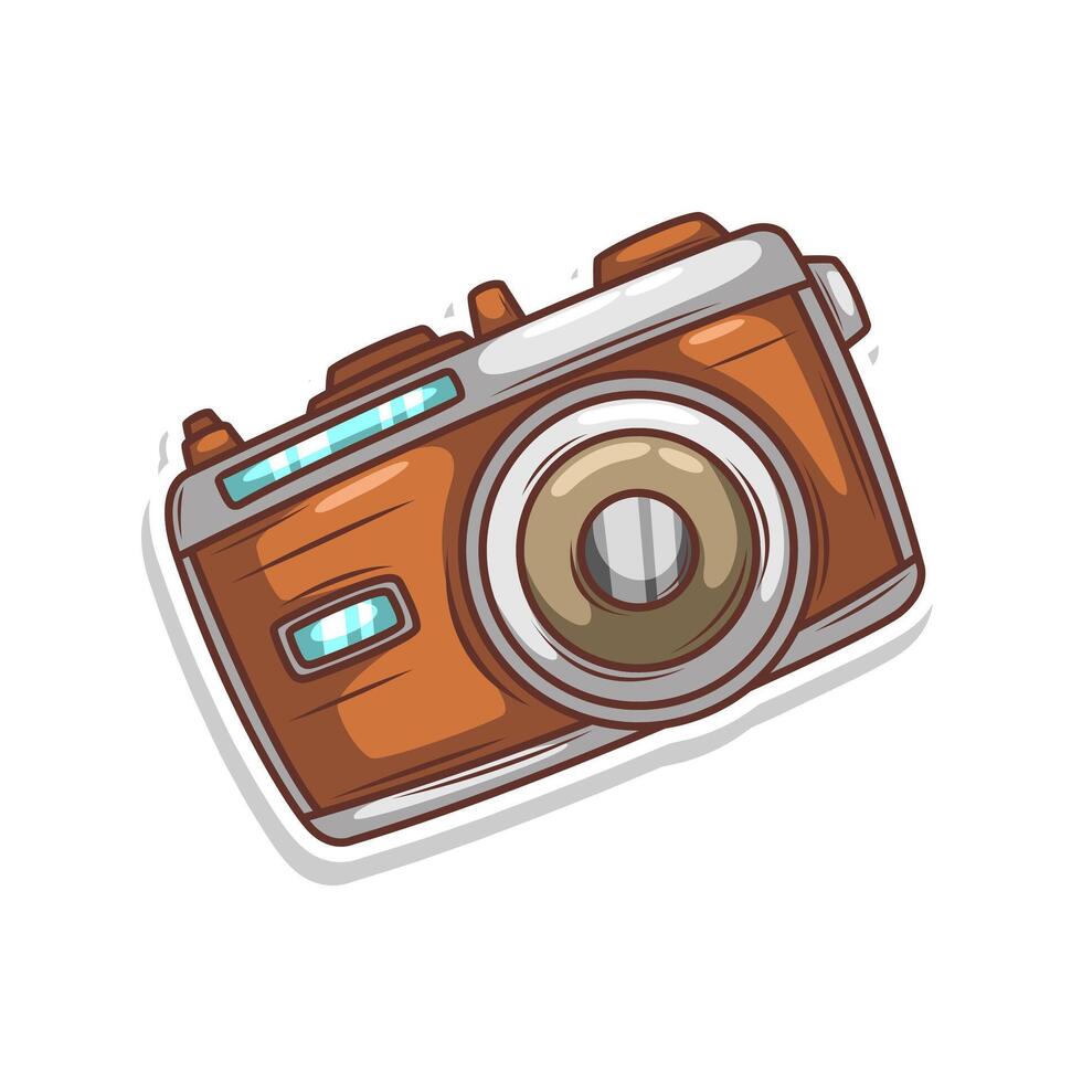 retro film cartoon camera illustration vector