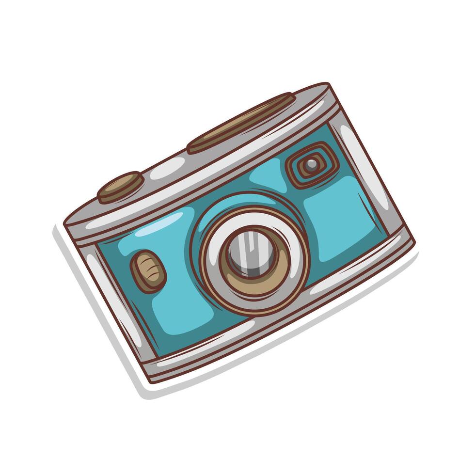 retro film cartoon camera illustration vector