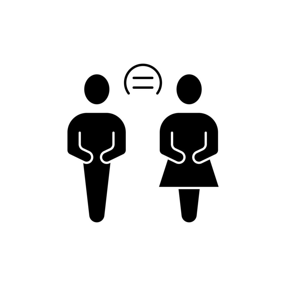 gender equality concept line icon. Simple element illustration. gender equality concept outline symbol design. vector