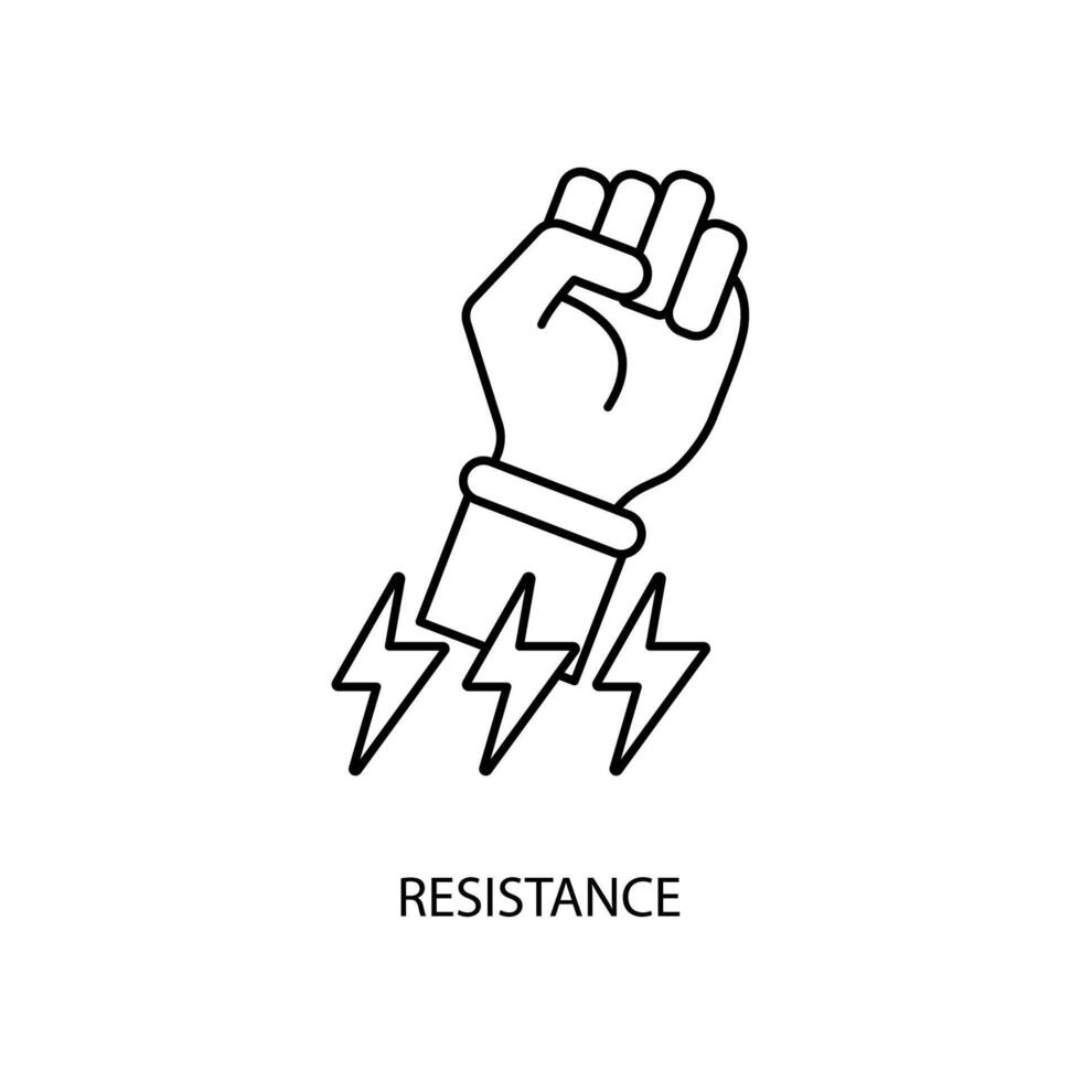 resistance concept line icon. Simple element illustration. resistance concept outline symbol design. vector