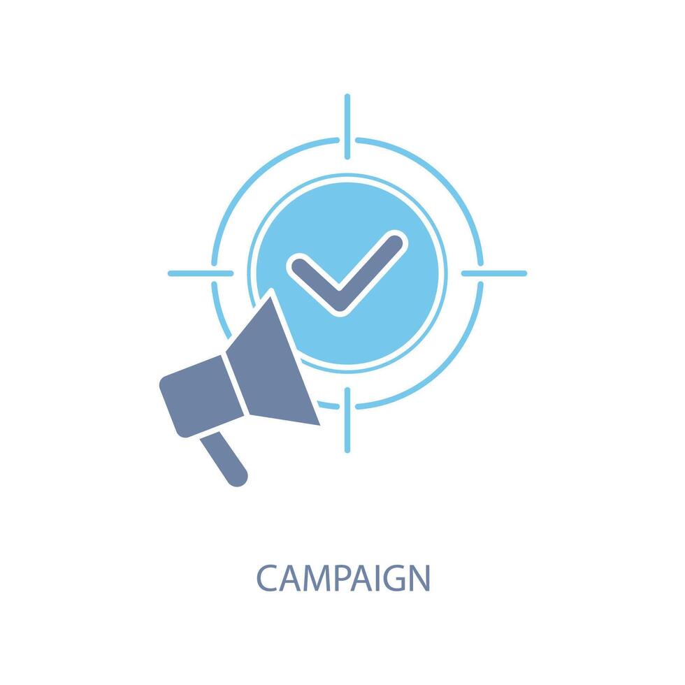 campaign concept line icon. Simple element illustration. campaign concept outline symbol design. vector