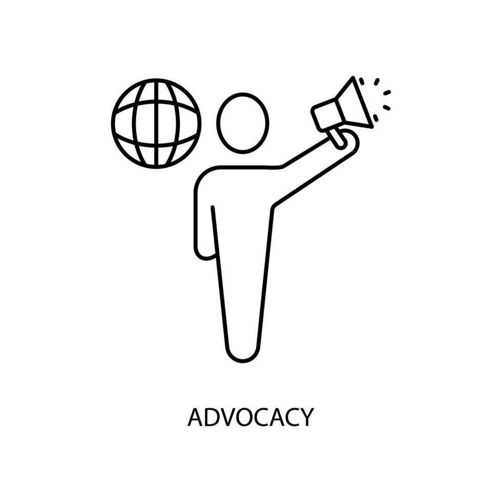 advocacy concept line icon. Simple element illustration. advocacy concept outline symbol design. vector