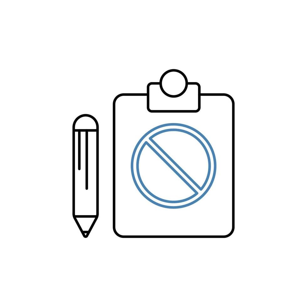 petition concept line icon. Simple element illustration. petition concept outline symbol design. vector