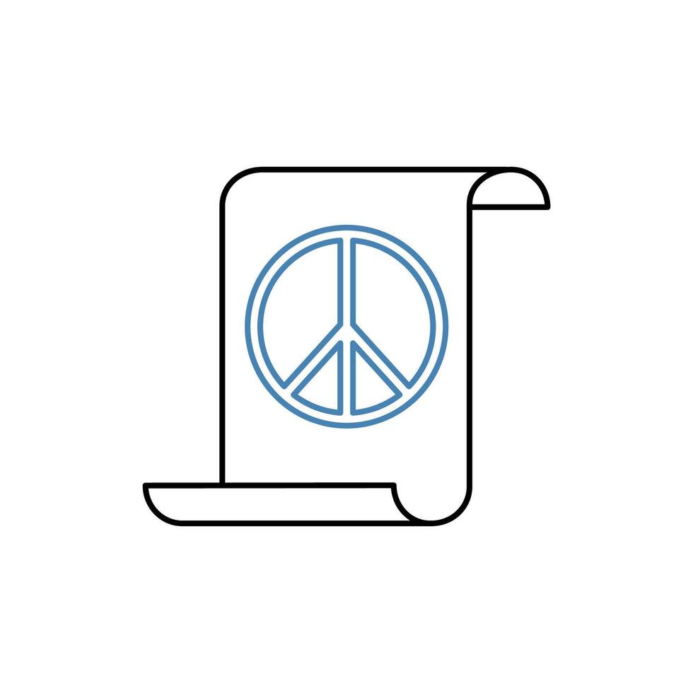 peace concept line icon. Simple element illustration. peace concept outline symbol design. vector