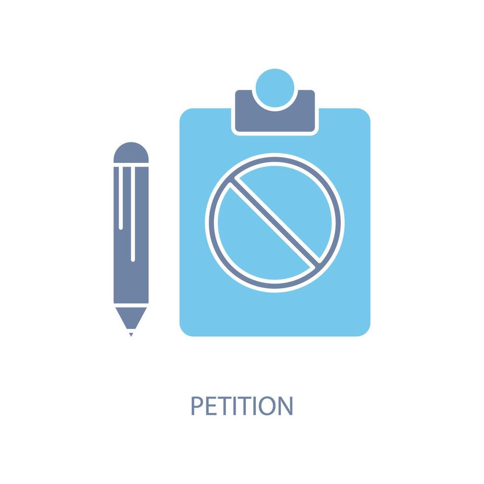 petition concept line icon. Simple element illustration. petition concept outline symbol design. vector