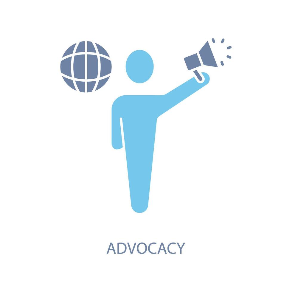 advocacy concept line icon. Simple element illustration. advocacy concept outline symbol design. vector