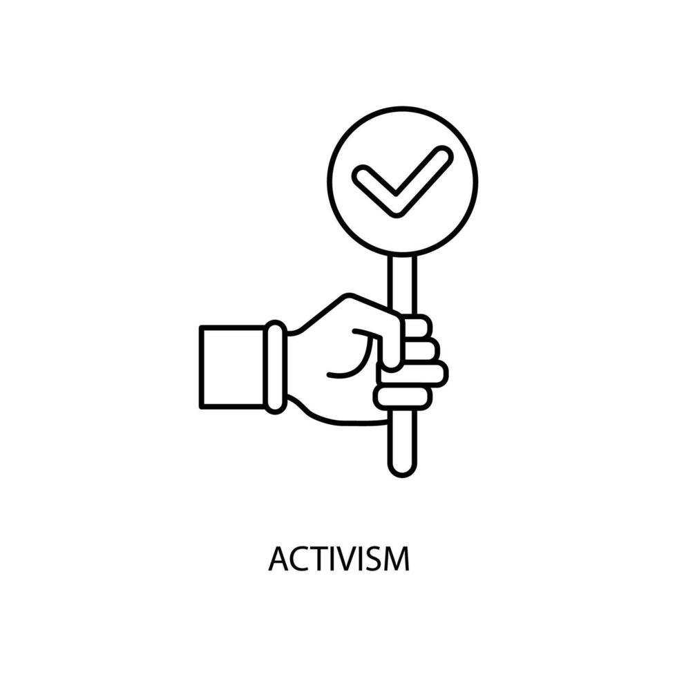 activism concept line icon. Simple element illustration. activism concept outline symbol design. vector