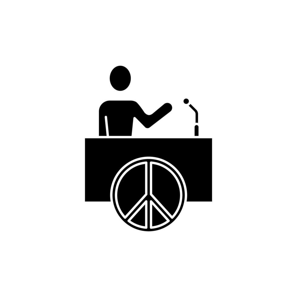 peace activism concept line icon. Simple element illustration. peace activism concept outline symbol design. vector