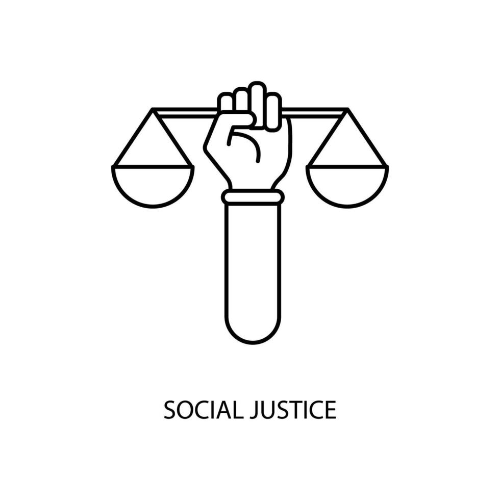 social justice concept line icon. Simple element illustration. social justice concept outline symbol design. vector