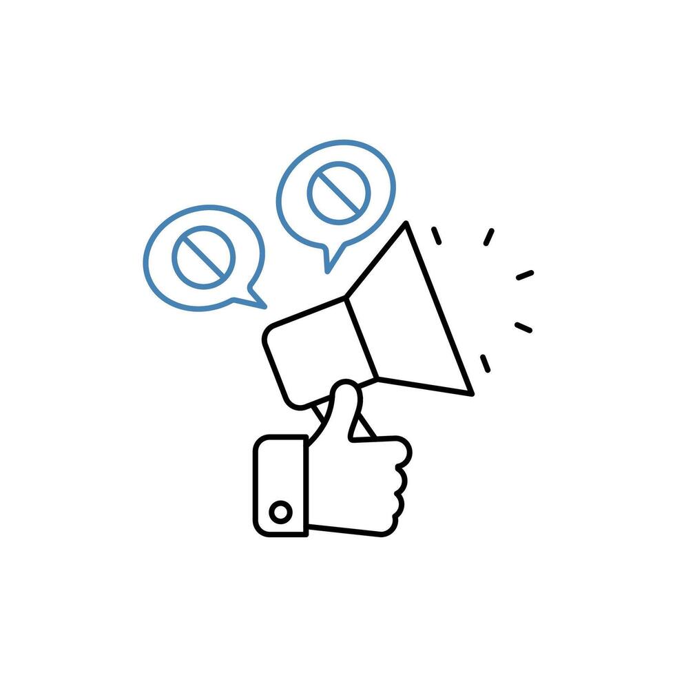 activist concept line icon. Simple element illustration. activist concept outline symbol design. vector