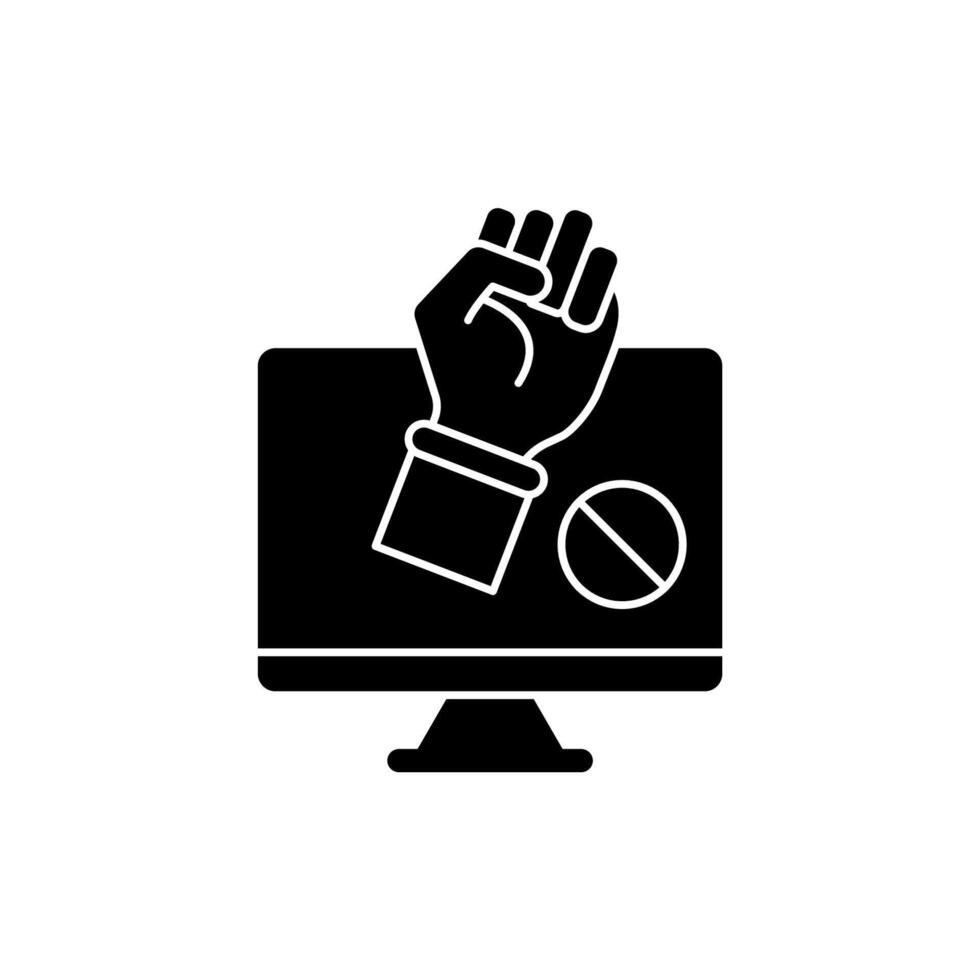 internet activism concept line icon. Simple element illustration. internet activism concept outline symbol design. vector