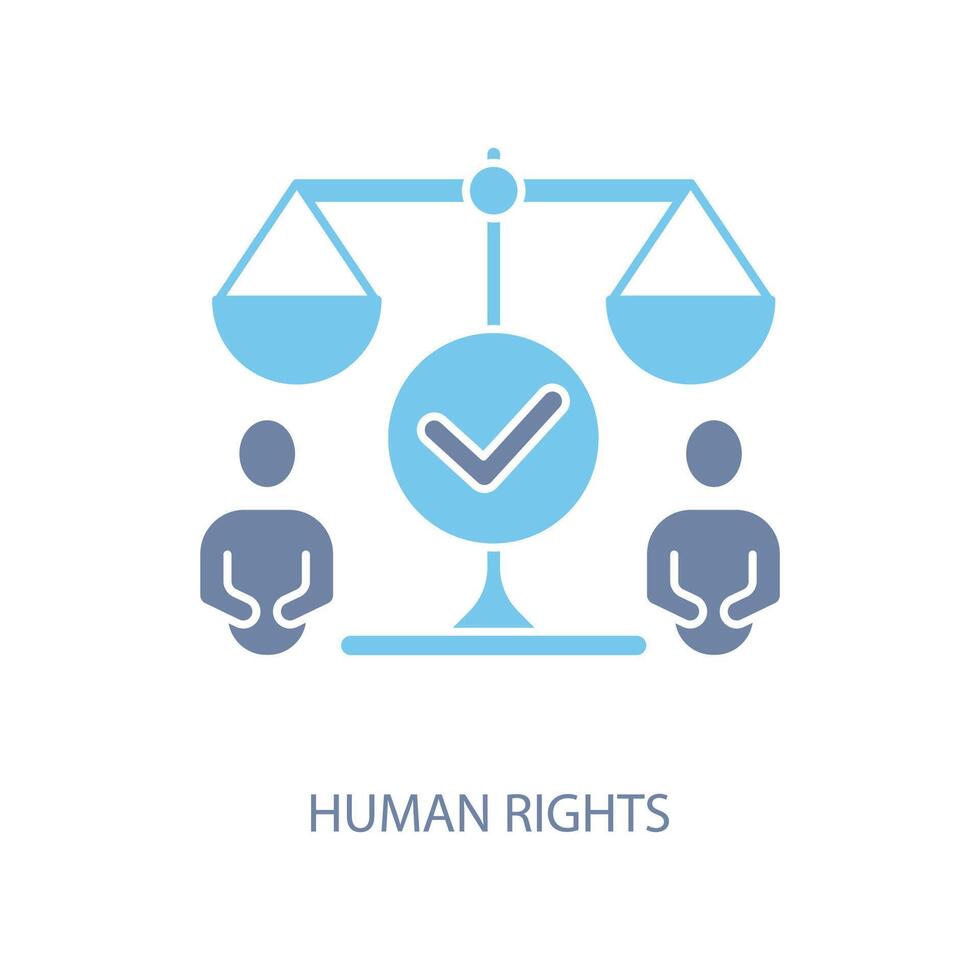 human rights concept line icon. Simple element illustration. human rights concept outline symbol design. vector