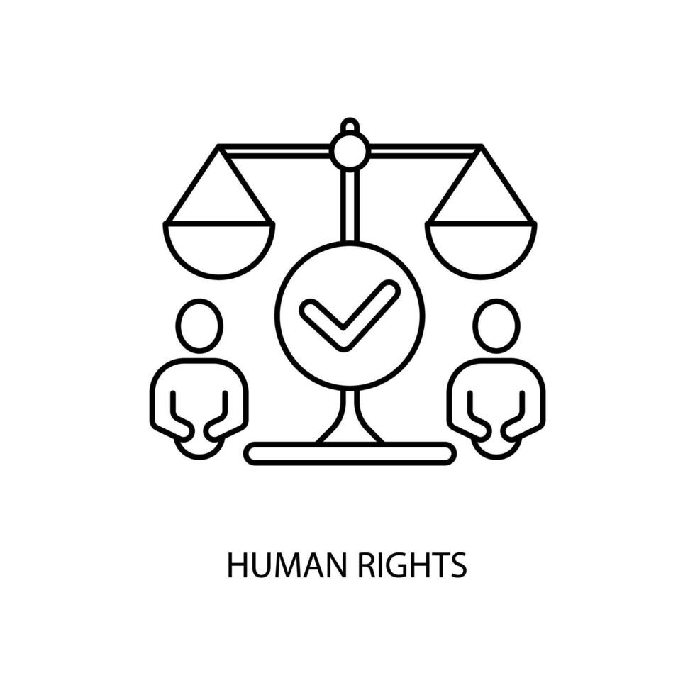 human rights concept line icon. Simple element illustration. human rights concept outline symbol design. vector