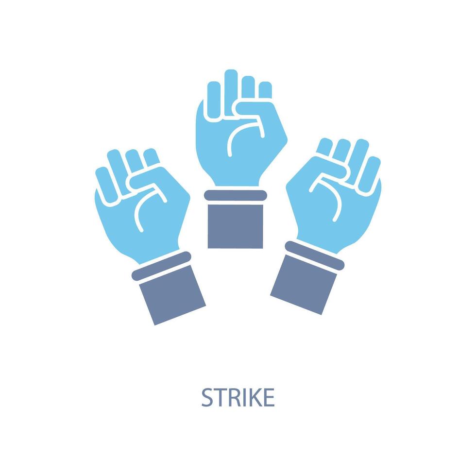 strike concept line icon. Simple element illustration. strike concept outline symbol design. vector