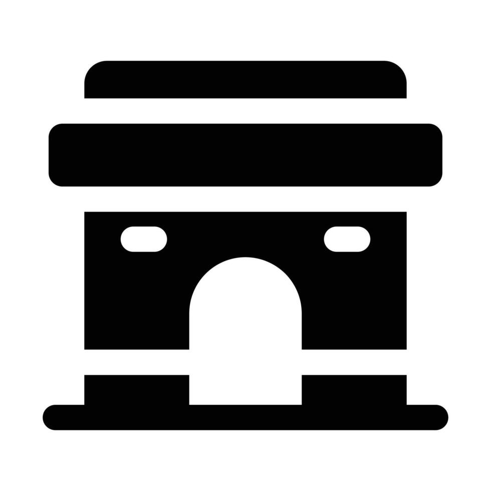 Simple City Gate Solid icon. The icon can be used for websites, print templates, presentation templates, illustrations, etc vector