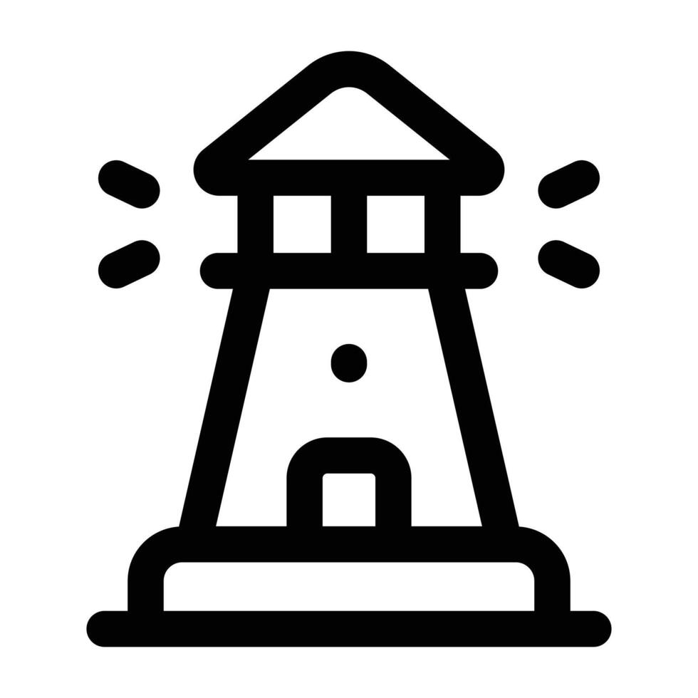Simple Lighthouse icon. The icon can be used for websites, print templates, presentation templates, illustrations, etc vector