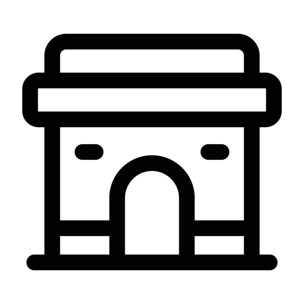 Simple City Gate icon. The icon can be used for websites, print templates, presentation templates, illustrations, etc vector