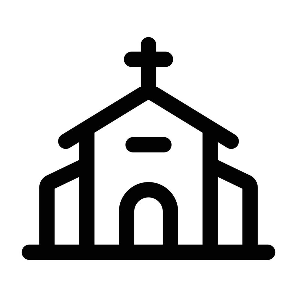 Simple Church icon. The icon can be used for websites, print templates, presentation templates, illustrations, etc vector