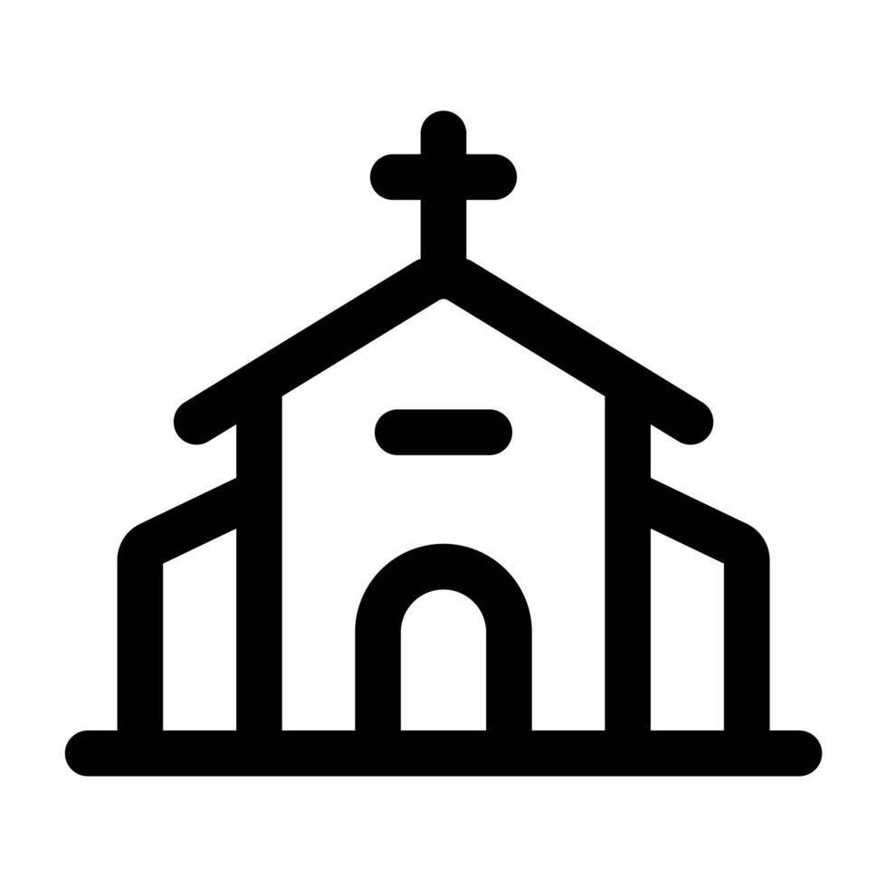 Simple Church icon. The icon can be used for websites, print templates, presentation templates, illustrations, etc vector