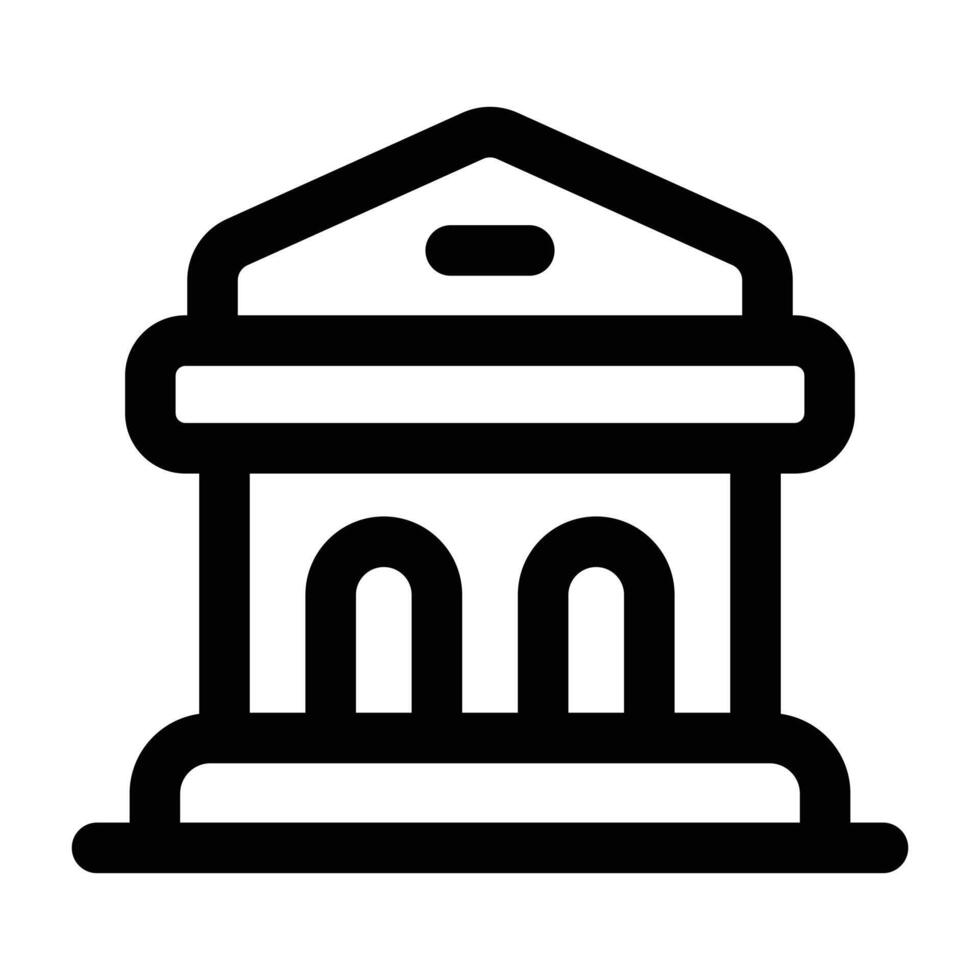 Simple Museum icon. The icon can be used for websites, print templates, presentation templates, illustrations, etc vector