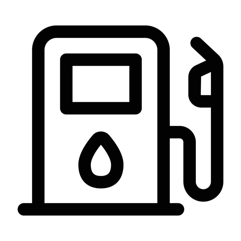 Simple Fuel Station icon. The icon can be used for websites, print templates, presentation templates, illustrations, etc vector