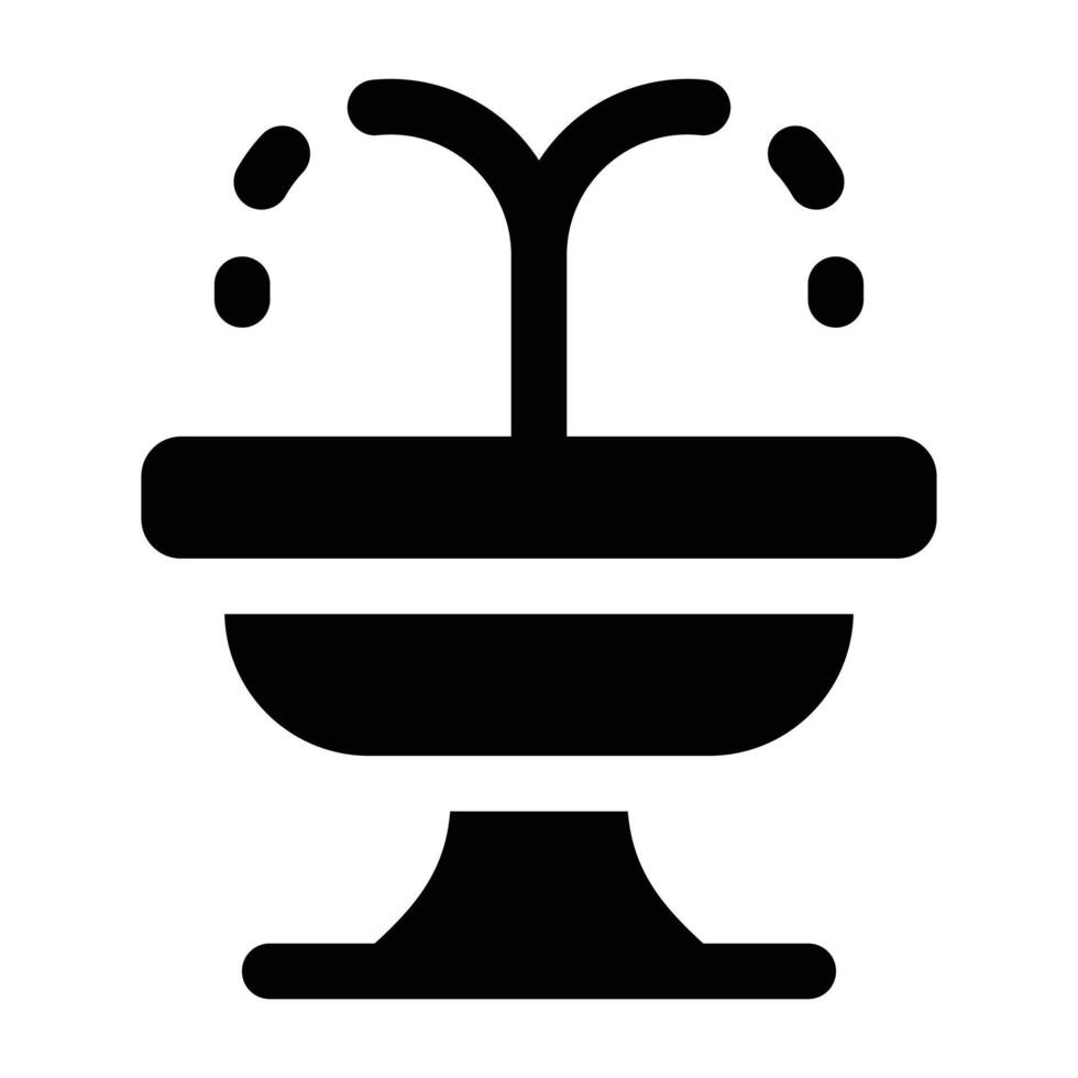 Simple Fountain Solid icon. The icon can be used for websites, print templates, presentation templates, illustrations, etc vector