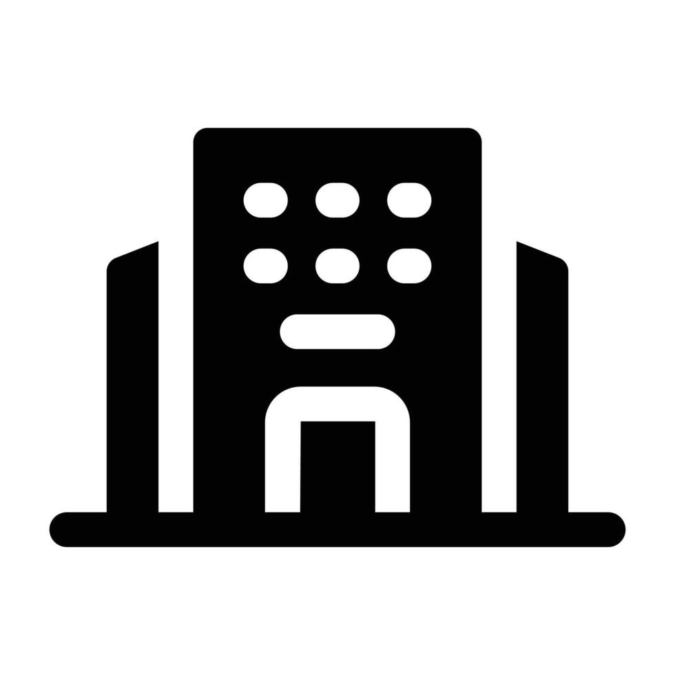 Simple Mall Solid icon. The icon can be used for websites, print templates, presentation templates, illustrations, etc vector
