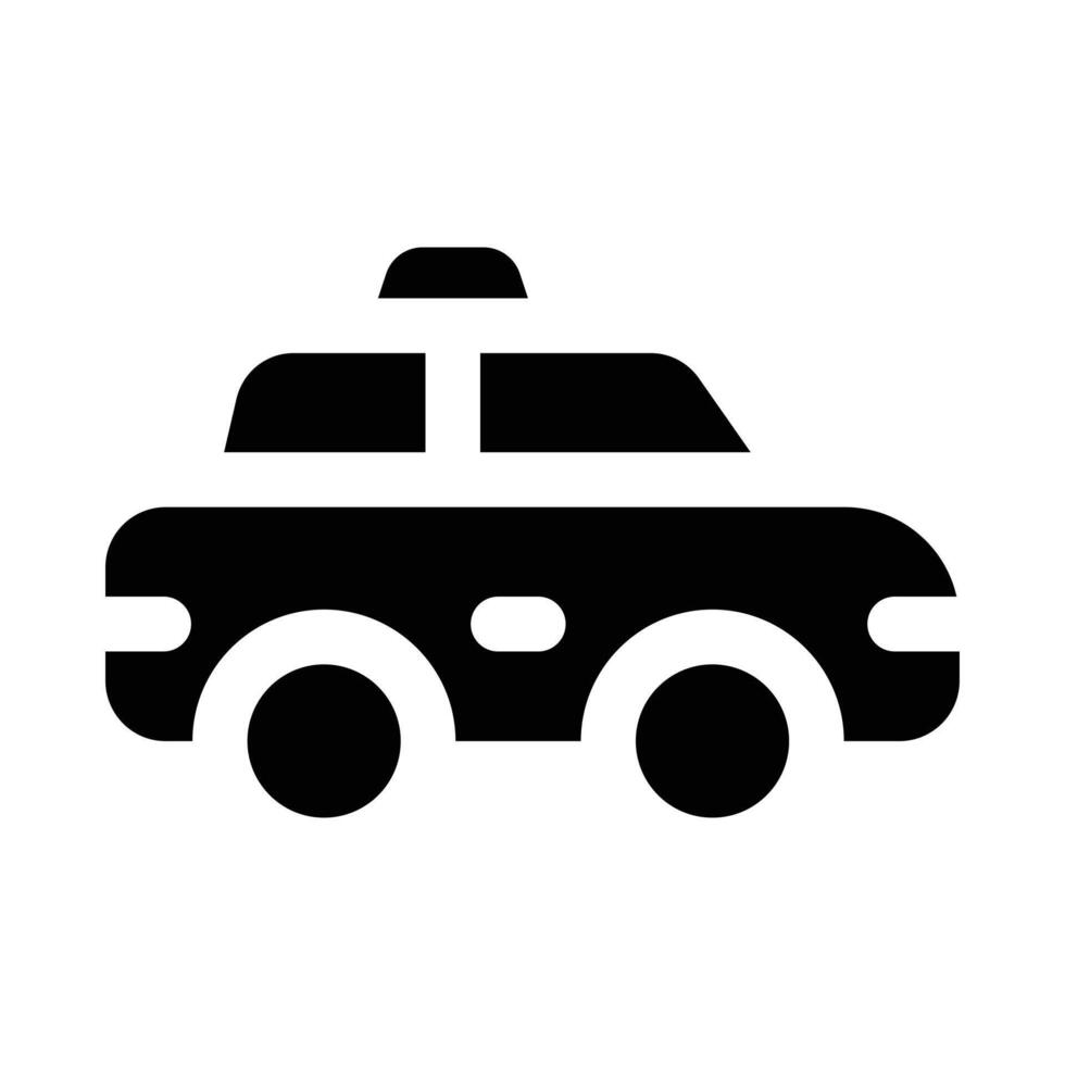 Simple Taxi Solid icon. The icon can be used for websites, print templates, presentation templates, illustrations, etc vector