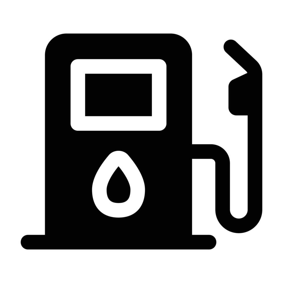 sencillo combustible estación sólido icono. el icono lata ser usado para sitios web, impresión plantillas, presentación plantillas, ilustraciones, etc vector