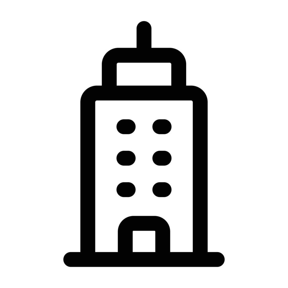 Simple Skyscraper icon. The icon can be used for websites, print templates, presentation templates, illustrations, etc vector