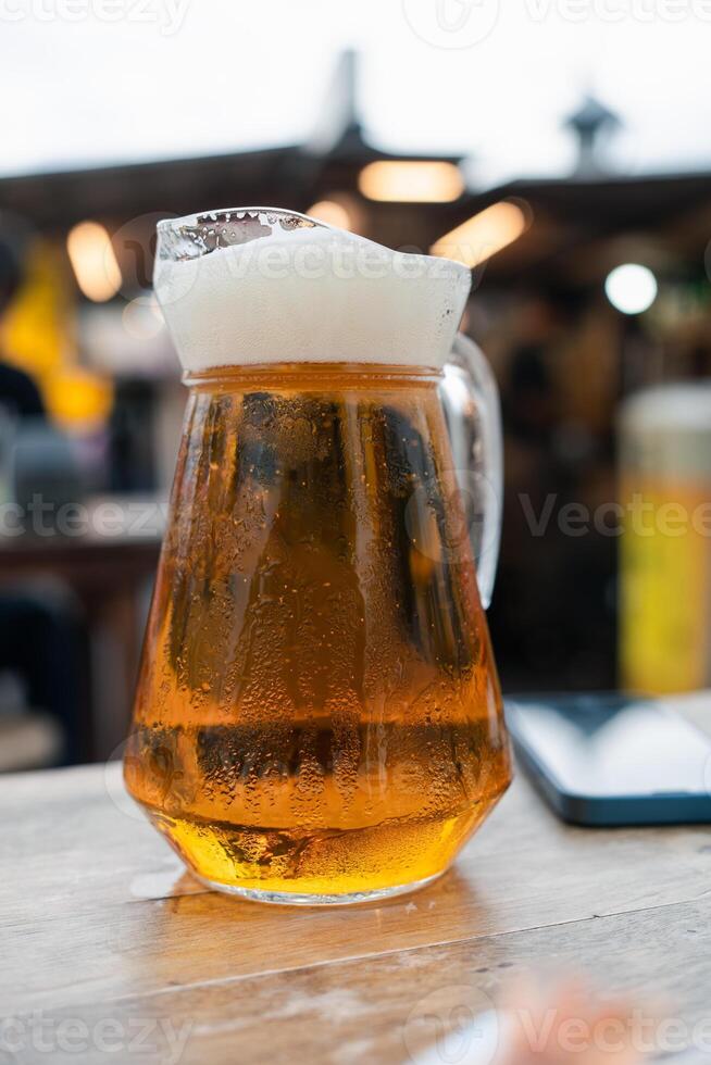 Cool beer full pitcher photo