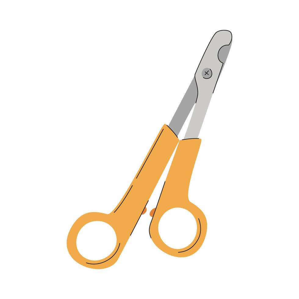 Claw cutter for Pet. A pet care item. A flat illustration isolated on a white background. vector