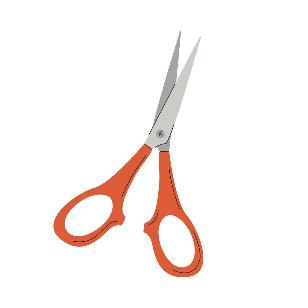 Scissors. A professional tool for hairdressing, grooming salon, needlework. A flat illustration isolated on a white background. vector