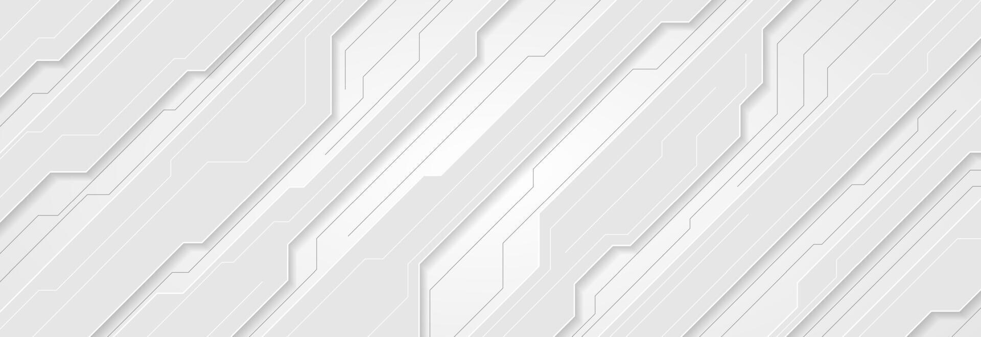 Grey abstract technology geometric background vector