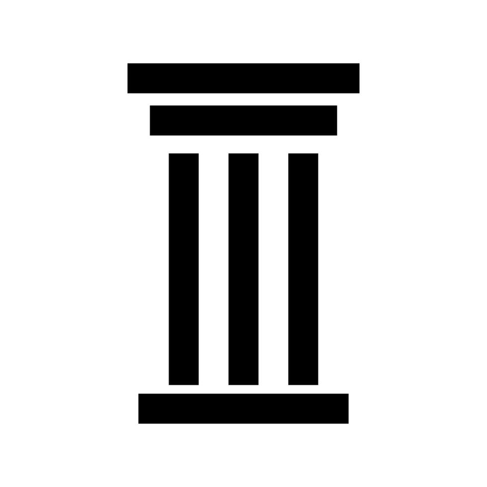 Pillar silhouette icon. Column. vector