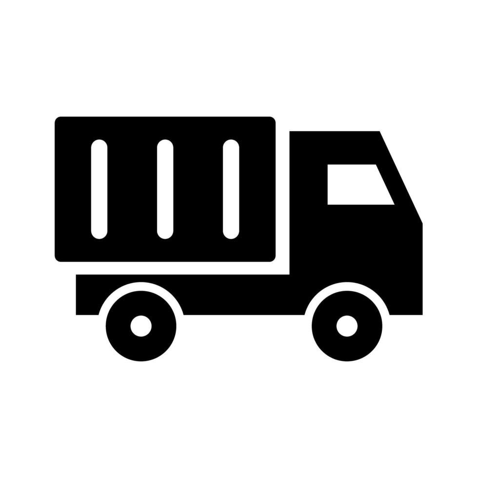 Shipping truck silhouette icon. Shipping industry. vector