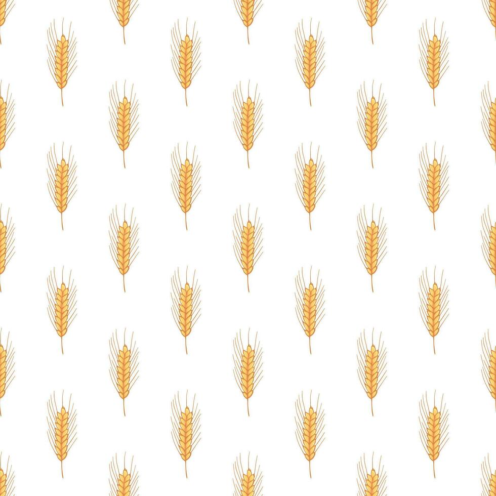 Seamless pattern with wheat doodle for decorative print, wrapping paper, greeting cards, wallpaper and fabric vector